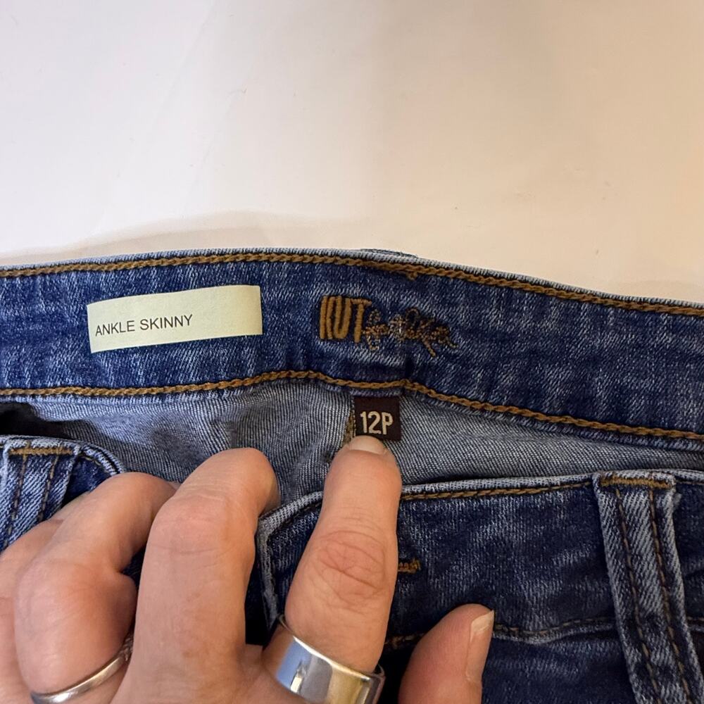 Kut From The Kloth Ankle Skinny Raw Hem Jeans 12P - Picture 4 of 5